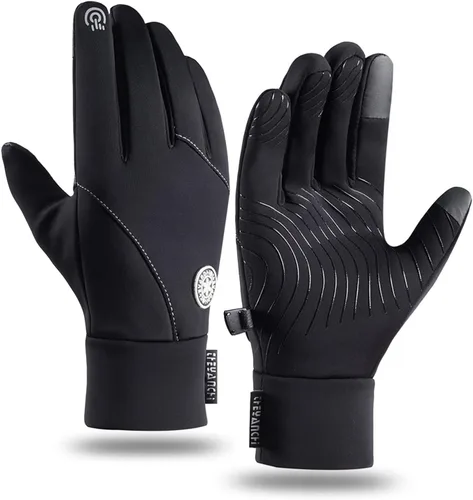 Artelaris Guantes de invierno para hombres y mujeres, guantes térmicos resistentes al viento con pantalla táctil, guantes deportivos cálidos para el