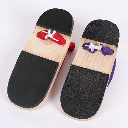 Miniatura 3 de Nezuko Cosplay Clogs Kochou Clog Rengoku Geta Tanjirou Clog Iguro Obanai Geta Flip Flops with Socks
