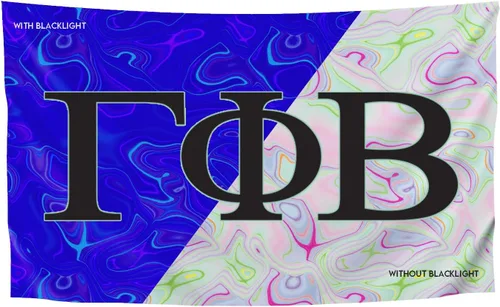 Miniatura 22 de Greek Club Sorority & Fraternity - Bandera de luz negra, 3 pies x 5 pies, licencia oficial, tapiz, exhibición, poliéster, pancarta de letras, CHI