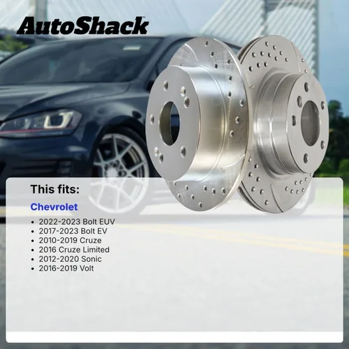 Miniatura 2 de AutoShack Rotores de freno delantero para Chevrolet, Cruze 2011-2019 Sonic 2012-2020 Bolt EV 2017-2023, FWD L4 1.4L 1.6L 1.8L - Revestimiento