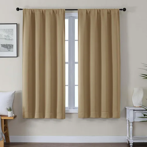 Miniatura 69 de Gwine Cortinas opacas para dormitorio, 54 pulgadas de largo, paneles de cortina de ventana con aislamiento térmico y reducción de ruido, cortinas