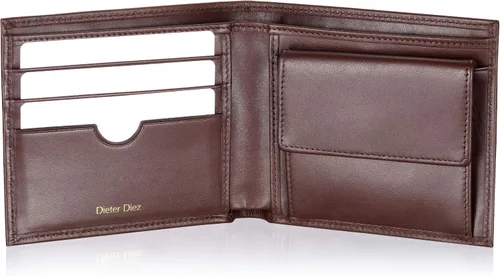 Miniatura 64 de HISCOW Billeteras plegables de cuero de grano completo para hombres, billetera minimalista delgada para hombre, regalos para papá, cumpleaños, día