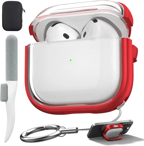 Miniatura 27 de Valkit Funda compatible con AirPods Pro, transparente con kit de limpieza, funda protectora de TPU suave para AirPods Pro Gen 2nd/1st 2023/2022/2019