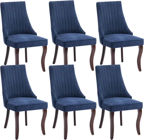 Miniatura 8 de Shenyon Juego de 4 sillas de comedor color beige, cómodas sillas de comedor tapizadas con canal de tela, sillas de cocina modernas para comedor