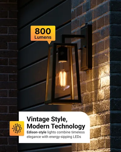 Miniatura 2 de Sunco - Bombilla LED para exteriores del anochecer al amanecer, ST64 Edison estilo bombilla automática con detección de luz, 800 LM, 7 W 4000K