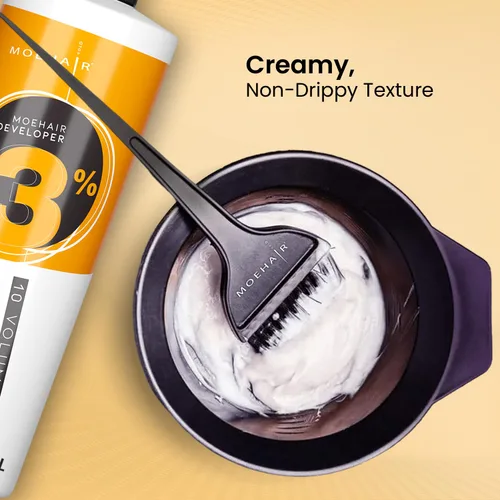 Miniatura 5 de MOEHAIR Desarrollador de color para el cabello 3% de peróxido de hidrógeno, revelador de crema de 10 volúmenes para teñir y decolorar el cabello
