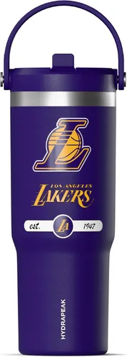 Miniatura 15 de Hydrapeak x NBA Vaso Nomad con Licencia Oficial de Phoenix Suns de 32 oz con Asa y Tapa con Popote, Botella de Agua de Acero Inoxidable a Prueba