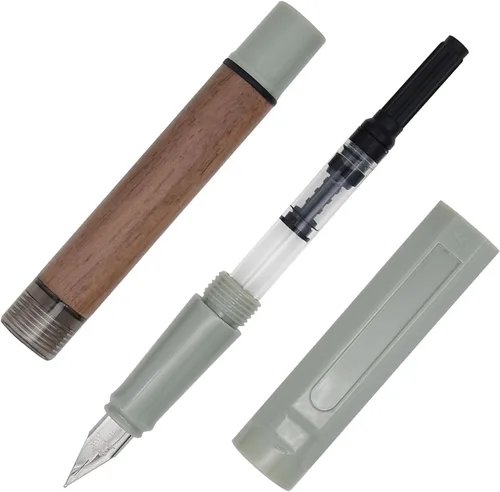 Miniatura 4 de Jinhao - Pluma estilográfica de madera 62, pluma de tinta extra fina con convertidor de tinta para la escuela y la oficina bolígrafos de escritura