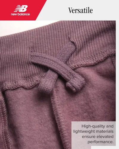 Miniatura 17 de New Balance Pantalones deportivos para niña, forro polar de mezcla de algodón suave con cordón y bolsillos (tallas 8-16)