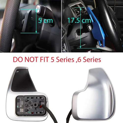 Miniatura 3 de Compatible con extensiones de cambio de paleta de BMW, Jaronx - Volante de aluminio metálico con palanca de cambio de paleta