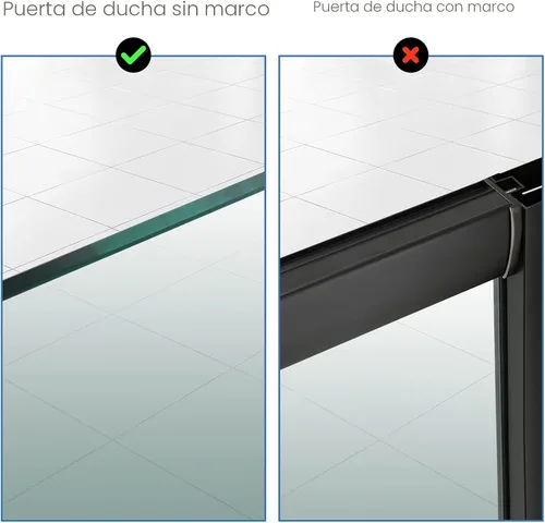 Miniatura 4 de Simtive Ganchos para puerta de ducha (paquete de 2), ganchos para toallas para puerta de vidrio sin marco, ganchos para escobilla de ducha