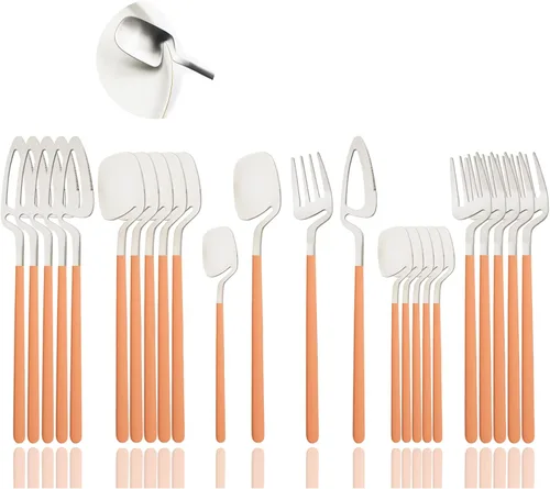 Miniatura 20 de JASHII Cuchara de mermelada de miel, mini cuchara de café de acero inoxidable, cucharadita, 6 piezas (plata mate)