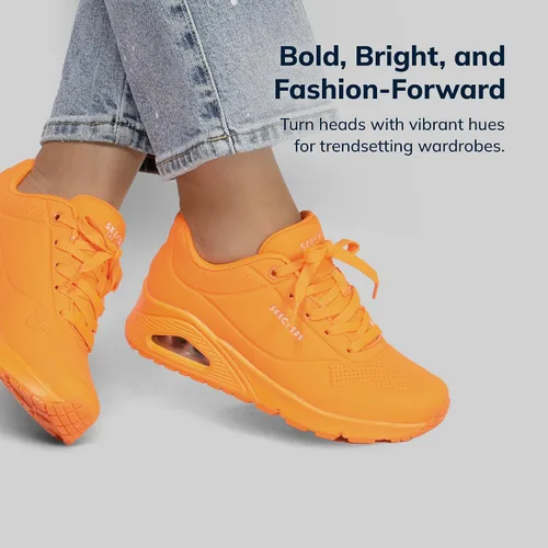Miniatura 2 de Skechers Uno - Night Shades Zapatos deportivos para mujer, tenis con espuma viscoelástica refrescante, entresuela Skech-Air y empeine de Durabuck
