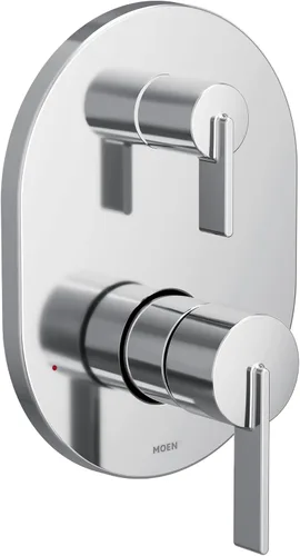 Moen Cia UT3331 M-CORE Serie 3 - Moldura de ducha con 2 manijas con válvula de transferencia integrada, requiere válvula, cromo Cromado