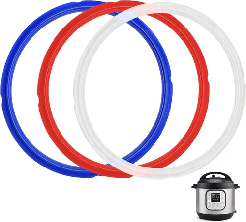 Miniatura 16 de Paquete de 3 anillos de sellado de silicona para olla instantánea de 3 cuartos de galón, anillos de sellado de junta de silicona de repuesto, 3