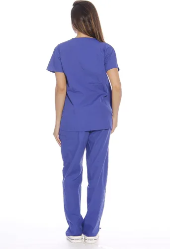 Miniatura 3 de Conjunto médico Just Love de seis bolsillos para mujer (cuello de pico y pantalón cargo)