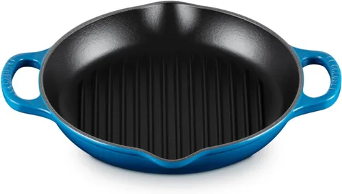 Miniatura 9 de Le Creuset Parrilla redonda profunda de hierro fundido esmaltado, 9.75 pulgadas, color cereza Cerise