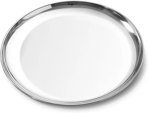 Miniatura 8 de P&P CHEF Bandeja redonda de acero inoxidable para pizza de 10 pulgadas, bandeja para hornear pizzas, bandeja para servir carne de galletas, horno