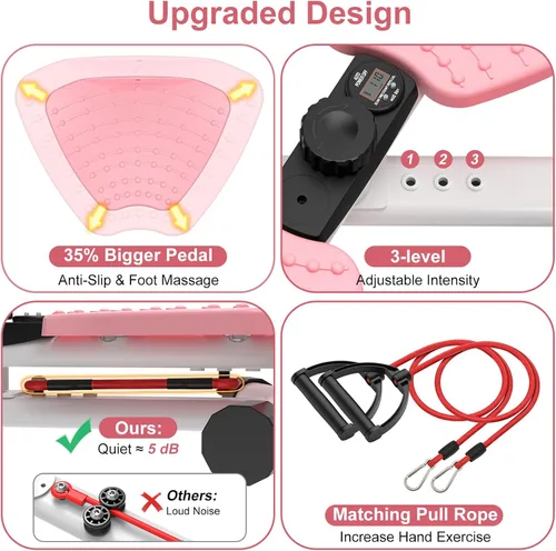 Miniatura 6 de Máquina para hacer ejercicio de cintura, máquina de abdominales ajustable, herramienta de fitness, sin ruido, para mujeres y hombres