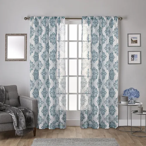 Miniatura 8 de Exclusive Home Nagano Medallion - Par de paneles de cortinas de lino belga con bolsillo para barra, 54 x 96 pulgadas, color gris paloma