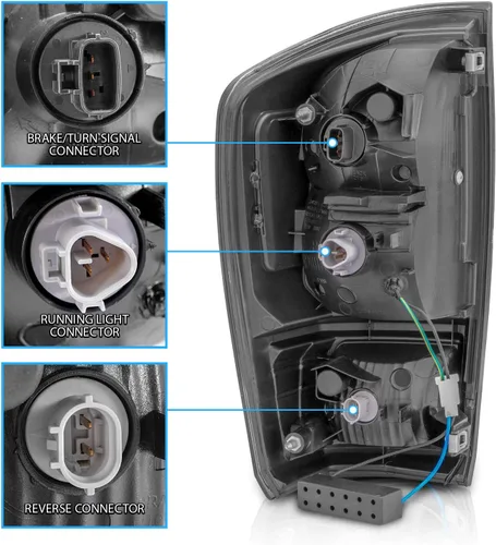 Miniatura 6 de AmeriLite Para Toyota Tacoma Pickup Truck 2016-2023 Lámpara LED de estacionamiento de tubo de humo cromado montaje de luces traseras - lado