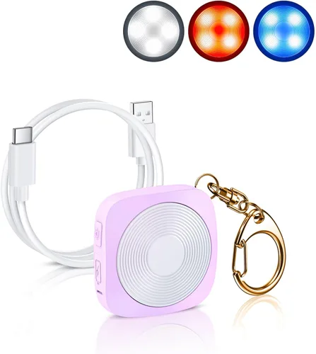 Miniatura 8 de Elecpow Alarma de seguridad personal para mujer, llavero MissCubie y equipo reflectante de alta visibilidad para correr con alarma de línea de carga