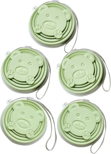 Miniatura 5 de FINDWORLD Vaso plegable de silicona plegable expandible plegable para beber - Tazas portátiles reutilizables para viajes, camping, senderismo, Verde