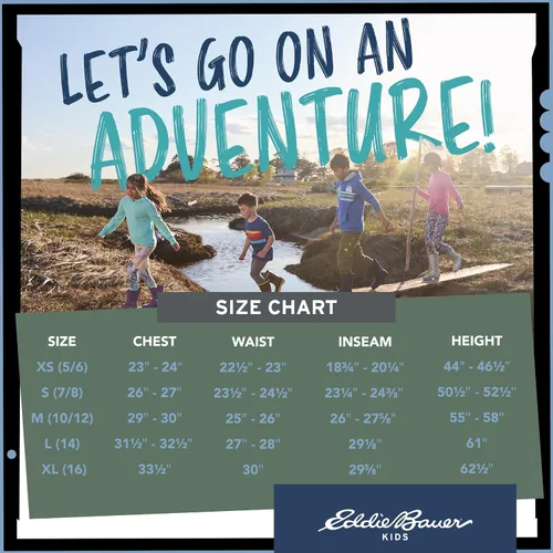 Miniatura 7 de Eddie Bauer Conjunto de ropa interior térmica para niños, camisa de capa base de rendimiento de 2 piezas y pantalones térmicos para niños y niñas