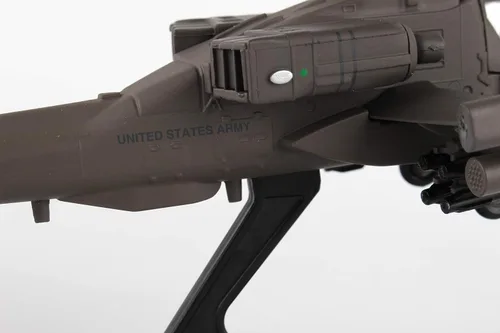 Miniatura 8 de Daron Sello Postal Boeing AH-64D Apache Longbow Modelo de exhibición de fundición a escala 1/100 con soporte, mediano