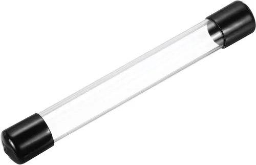Miniatura 10 de MECCANIXITY Tubo de Almacenamiento Transparente 23x25mm Pequeño Tubo de Plástico Redondo con Tapas Botella Contenedor Rígido 300mm/12 Pulgadas