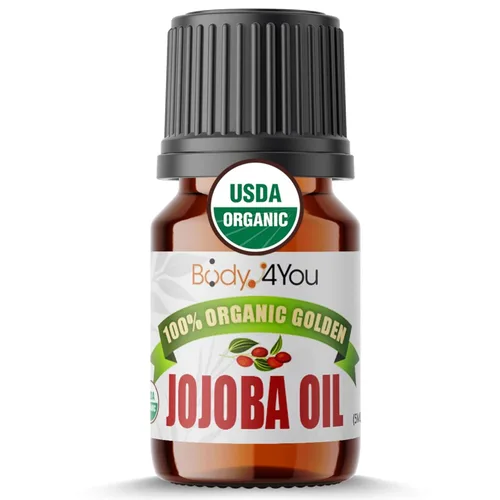 BodyJ4You Aceite de jojoba orgánico para piercings - USDA 100% puro prensado en frío aceite para estiramiento de orejas - Cuidado de la nariz,