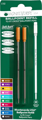 Miniatura 21 de Monteverde Recambios de bolígrafo suave USA para adaptarse a bolígrafos cruzados, punta media, tinta morada, paquete de 2 – Rendimiento de escritura