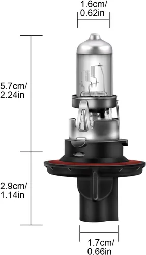 Miniatura 7 de WinPower - Foco halógeno H13 9008 para faros delanteros, superbrillante, blanco cálido 55W/60W 4300K, lámpara de repuesto para haz alto y bajo
