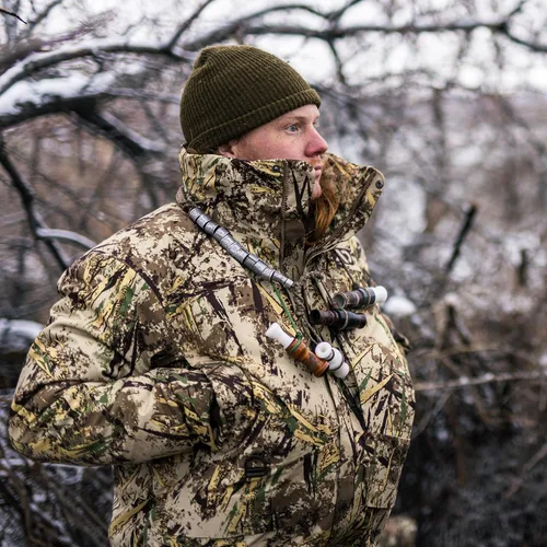Miniatura 2 de First Lite Parka de refugio para hombre - Abrigo de caza de pato de camuflaje con aislamiento impermeable