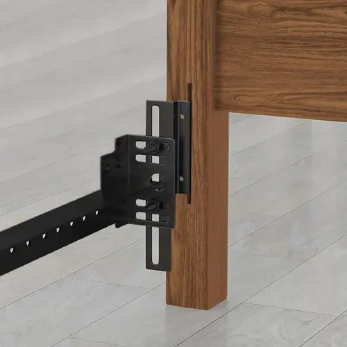 Miniatura 5 de 2 soportes de conversión de marco de cama atornillados a gancho #711 para cabecero o estribo, kit de adaptador de gancho de cama con herrajes