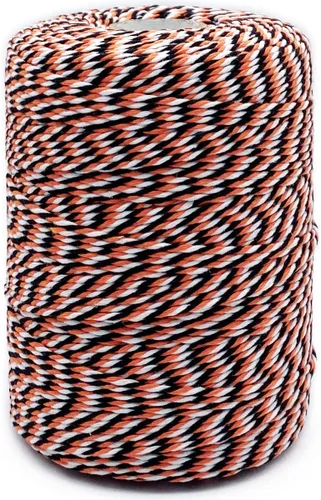 Leecogo Cordel para panaderos, cordel de algodón naranja y negro, 656 pies, cordel de carnicero para envolver regalos de Halloween, manualidades,