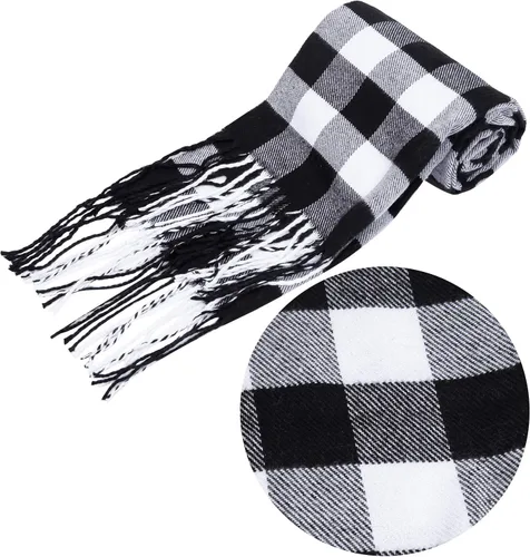 Miniatura 2 de Aneco Conjunto de bufanda de punto cálido de invierno para hombres y mujeres bufanda elástica suave