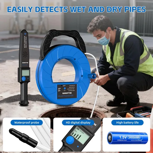 Miniatura 5 de Localizadores de tuberías Detector de bloqueo de precisión para tuberías de agua tuberías subterráneas Tubos de PVC Tubos de metal Tubos de pared