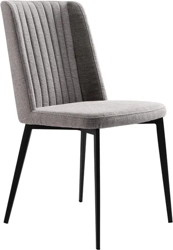 Miniatura 12 de Armen Living Silla de comedor Maine, tapicería de tela naranja, altura del asiento de 18.5 pulgadas
