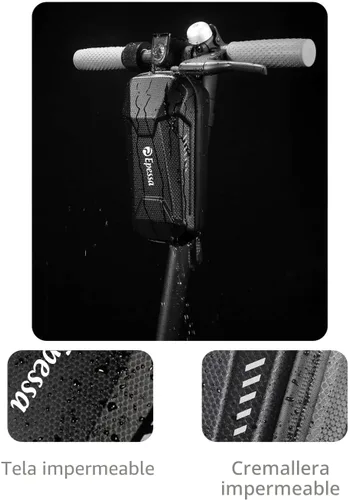 Miniatura 3 de Epessa Bolsa Universal para Scooter, Bolsa de Manillar de Scooter EVA, Bolsas Delanteras Impermeables para Scooters para Llevar Cargador