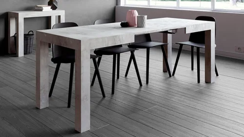 Miniatura 8 de Mobili Fiver, Primera mesa extensible, 47.2(78.7) x 31.5 pulgadas, efecto hormigón, gris, fabricada en Italia Efecto gris concreto