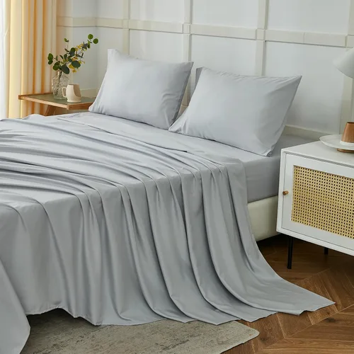 Miniatura 13 de ILAVANDE Juego de Sábanas King Size Verde Azulado de 6 Piezas, Sábanas de Cama King de Microfibra Serie 1800 Súper Suaves de Lujo Hotelero