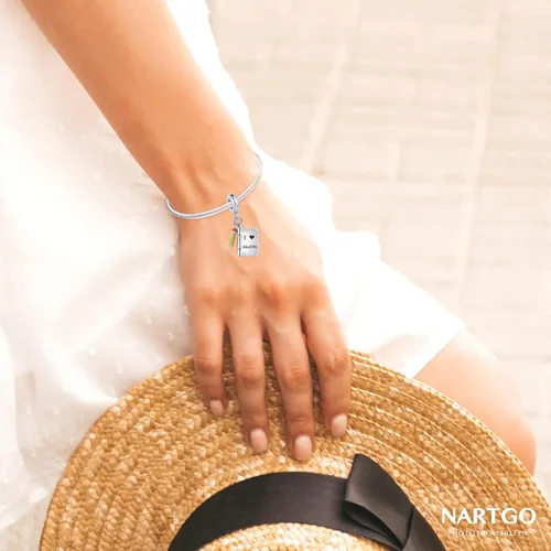 Miniatura 6 de Abalorio de libro con texto en inglés "I Love Reading" compatible con pulseras Pandora para mujeres y niñas