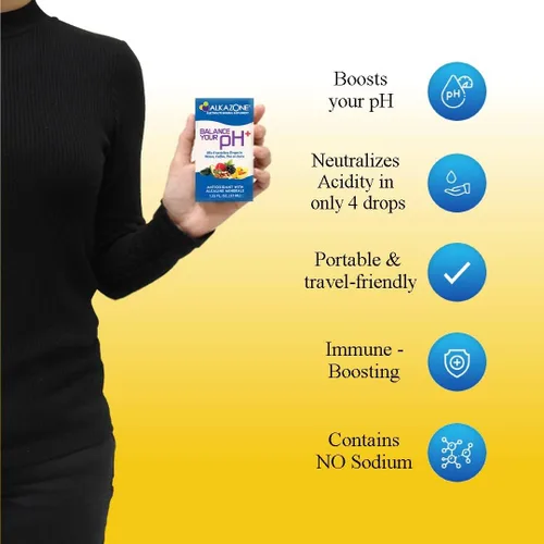 Miniatura 2 de Alkazone Equilibra tu pH (Más) Gotas minerales alcalinas antioxidantes, paquete individual de 1.25 onzas, portátil, produce suministro de agua