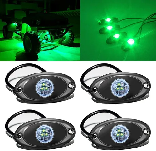 Miniatura 17 de Luz LED de 4 cápsulas para Jeep, ATV, SUV, todoterreno, coche, camión, barco, mapa, luces de carga, bajo la carrocería, luz LED de neón, Blanco