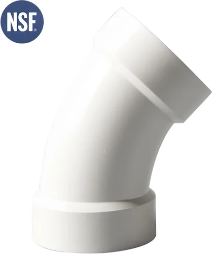 Miniatura 2 de Rainbow Dream Codo de tubo de PVC de 45 grados DWV de 3 pulgadas - 1 unidad, blanco