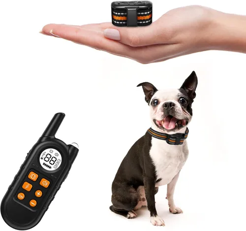 Collar de choque para perro ultra compacto, collar de entrenamiento de perro más ligero con control remoto para perros pequeños de 5 a 30 libras y
