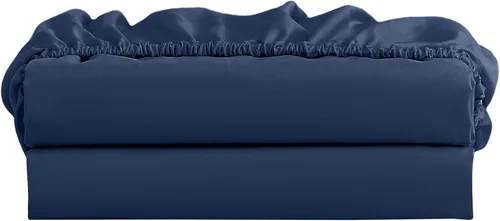 FreshCulture Paquete de 2 sábanas bajeras individuales – Sábana bajera de calidad de hotel tamaño individual – Ultra suave y transpirable – Azul
