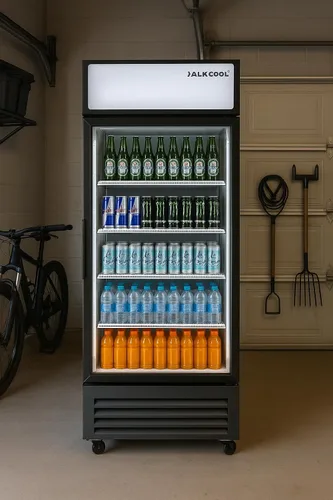 Miniatura 10 de Refrigerador comercial de bebidas, refrigerador de 6 pies cúbicos, pequeño y delgado con puerta de vidrio individual, enfriador de bebidas