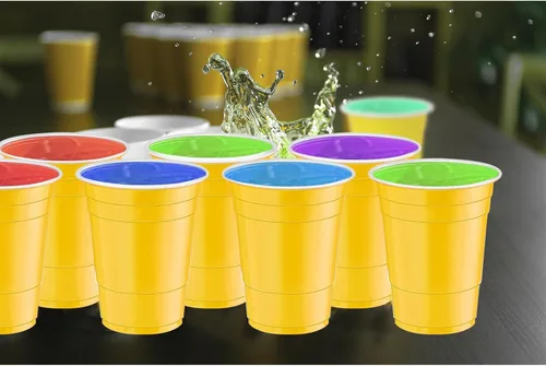 Miniatura 4 de 120 piezas 16 onzas Vasos de plástico amarillos para Acción de Gracias Vasos desechables de plástico amarillos Vasos de fiesta para beber